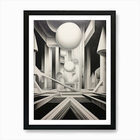 Optical Illusion Abstract Geometric 9 Art Print