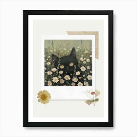 Scrapbook Cat Fairycore Painting 2 Art Print