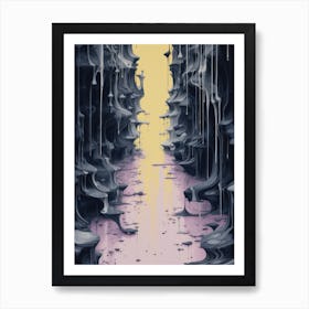 'Dripping Water' Abstract Art Art Print