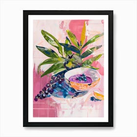 Pink Breakfast Food Acai Bowl 3 Art Print