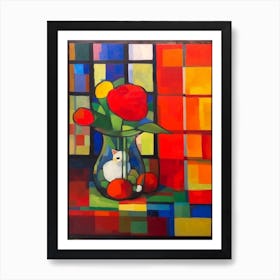 Sweet Pea Cat 4 De Stijl Style Mondrian Art Print