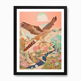 Maximalist Bird Painting Osprey 3 Art Print