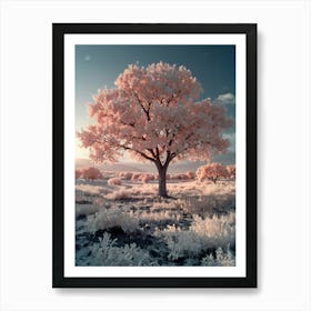 Pink Tree In Infrared Art Print