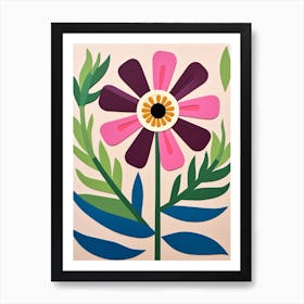 Cut Out Style Flower Art Cosmos 2 Art Print