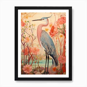 Great Blue Heron 3 Detailed Bird Painting Art Print