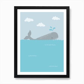 Whale In The Ocean Art Print