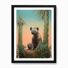 Hyena 2 Tropical Animal Portrait Art Print