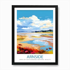 Arnside Aonb Print Area Of Outstanding Natural Beauty Art Arnside Knott Poster Cumbria Coastline Wall Decor Uk Nature Reserve Artwork 3 Art Print