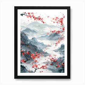 Chinese Cherry Blossoms 1 Art Print