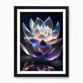 Giant Lotus Holographic 2 Art Print