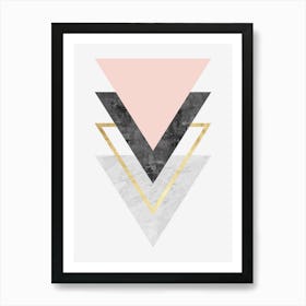 Geometric art with textures 2 Art Print