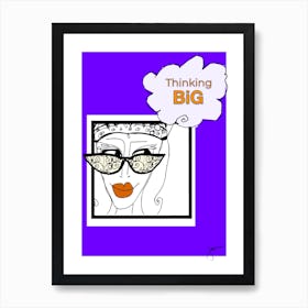 Fashion Sunglasses And Thinking Big By Jessica In Purple  by Jessica Stockwell Art Print