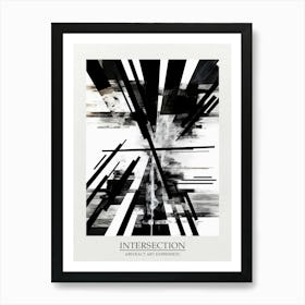 Intersection Abstract Black And White 3 Poster Art Print