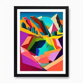 Crater Abstract Modern Pop Space Art Print