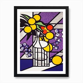 Lilac Flower Still Life  2 Pop Art Style Art Print