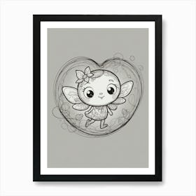 Fairy In A Heart Art Print