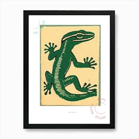 Green Day Gecko Bold Block Poster Art Print