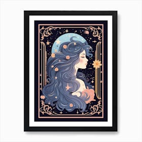 Ethereal Face Tarot Card Style 2 Art Print