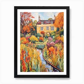 Autumn Gardens Painting Hidcote Manor Garden United Kingdom 2 Art Print