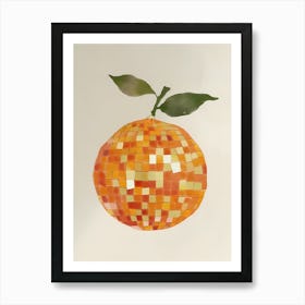 Orange Mosaic 1 Art Print