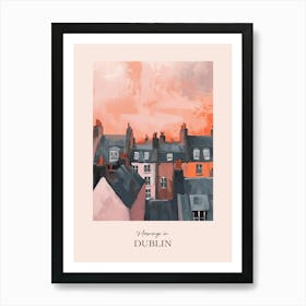 Mornings In Dublin Rooftops Morning Skyline 4 Art Print