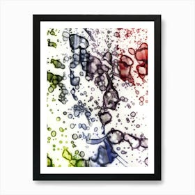 Japanese Abstraction Colored Spots Art Print