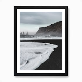 Black Sand Beach 1 Art Print