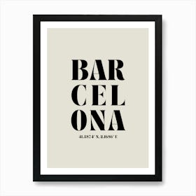 Neutral Barcelona Travel Art Print