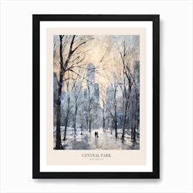 Winter City Park Poster Central Park New York City 2 Poster