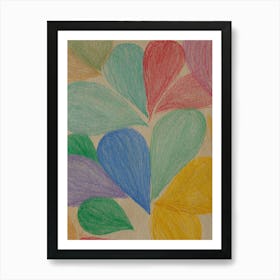 Colorful Leaves Art Print