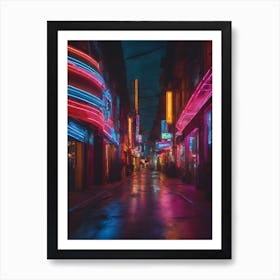 Neon Lights 1 (4) Art Print