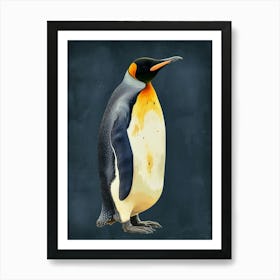 King Penguin Livingston Island Colour Block Painting 1 Art Print