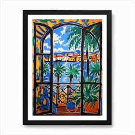 Window View Of Venice In The Style Of Fauvist 3 Art Print