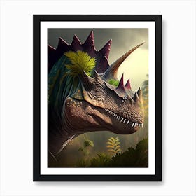 Nodosaurus Illustration Dinosaur Art Print