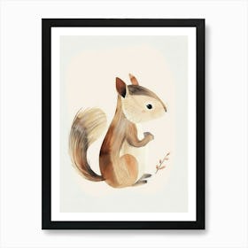 Charming Nursery Kids Animals Chipmunk 4 Art Print