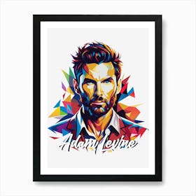 Adam Levine 3  Portrait Music WPAP Pop Art Art Print