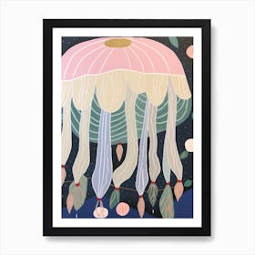 Maximalist Animal Painting Jellyfish 1 Art Print