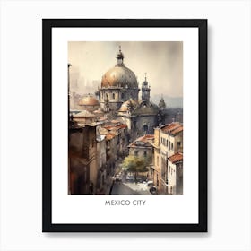 Mexico City Watercolor 4travel Poster Art Print