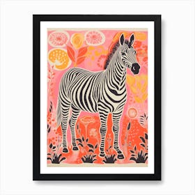 Zebra Coral Pattern 1 Art Print