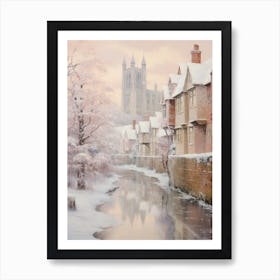 Dreamy Winter Painting Canterbury United Kingdom 1 Art Print