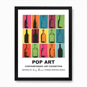 Poster Bottles Pop Art 4 Art Print