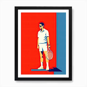 Tennis Player Minimalism art Art Print