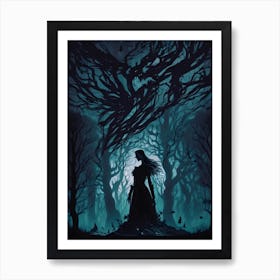 Shadow Forest Lady Art Print