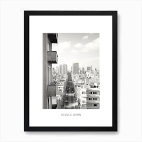 Poster Of Tel Aviv, Israel, Photography In Black And White 2 Art Print