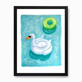 Pool Floats Art Print