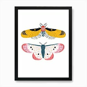 Colourful Insect Illustration Moth 6 Art Print