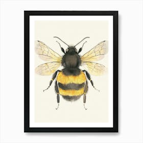 Charming Nursery Kids Animals Bumblebee 3 Art Print