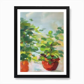 Ti Plant Impressionist Painting Art Print