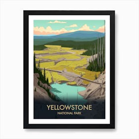 Yellowstone National Park Vintage Travel Poster 3 Art Print