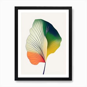 Ginkgo Leaf Abstract Art Print